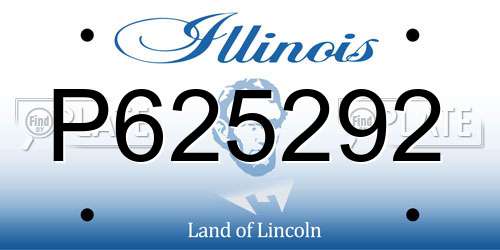 P625292 Illinois License Plate