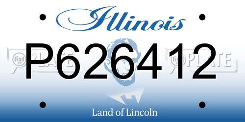 P626412 Illinois License Plate