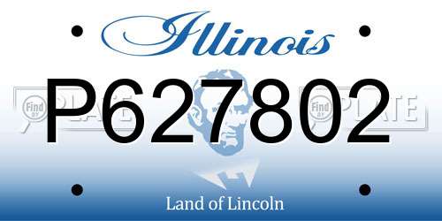 P627802 Illinois License Plate