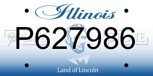 P627986 Illinois License Plate