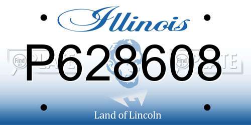 P628608 Illinois License Plate