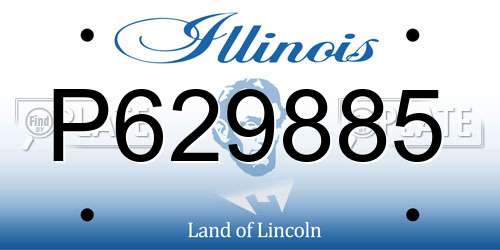 P629885 Illinois License Plate