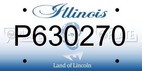P630270 Illinois License Plate