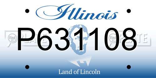 P631108 Illinois License Plate