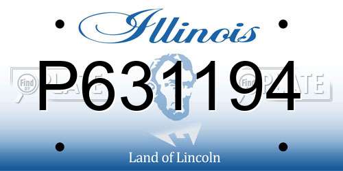 P631194 Illinois License Plate