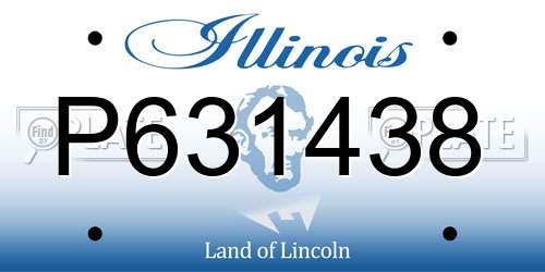 P631438 Illinois License Plate