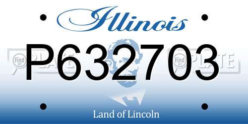 P632703 Illinois License Plate