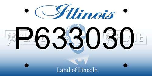 P633030 Illinois License Plate