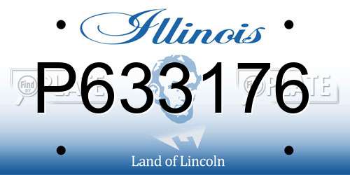 P633176 Illinois License Plate
