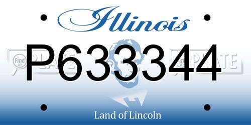 P633344 Illinois License Plate