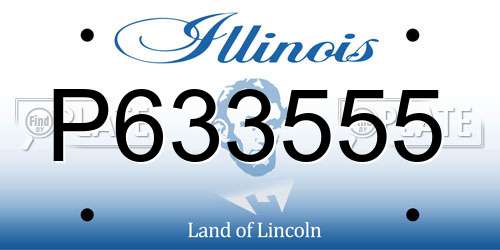 P633555 Illinois License Plate