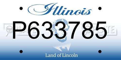 P633785 Illinois License Plate