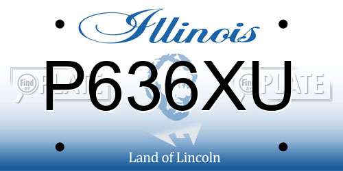 P636XU Illinois License Plate