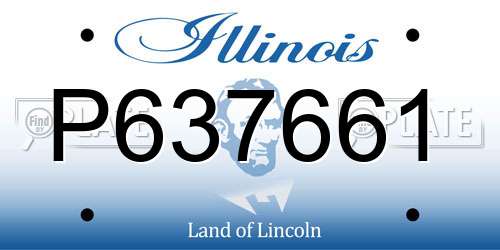 P637661 Illinois License Plate