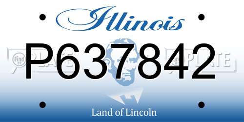 P637842 Illinois License Plate