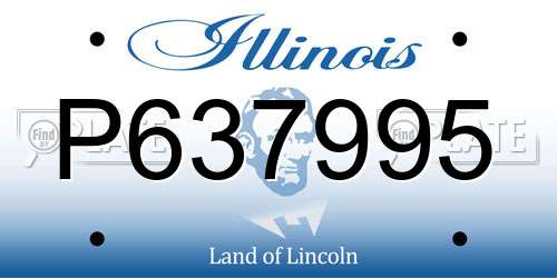 P637995 Illinois License Plate