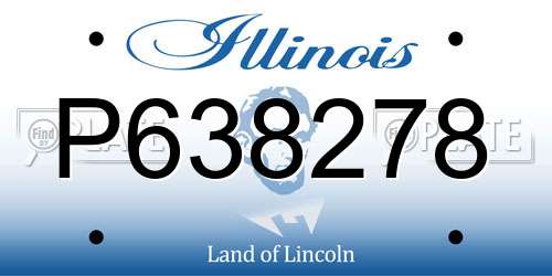P638278 Illinois License Plate