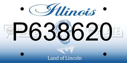 P638620 Illinois License Plate