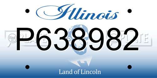 P638982 Illinois License Plate