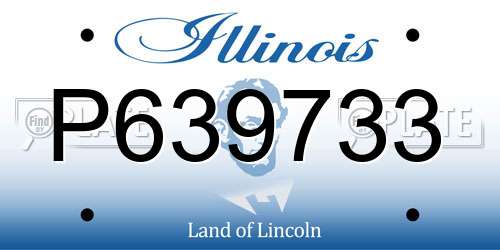 P639733 Illinois License Plate