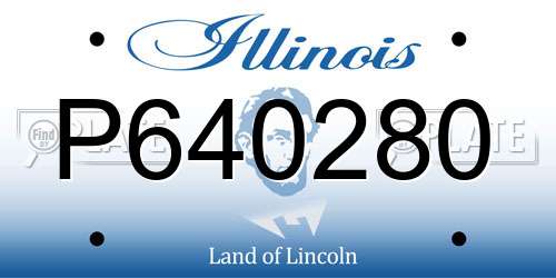 P640280 Illinois License Plate