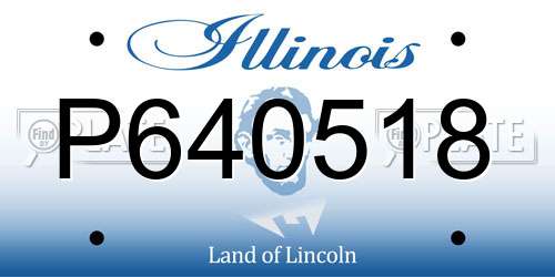 P640518 Illinois License Plate