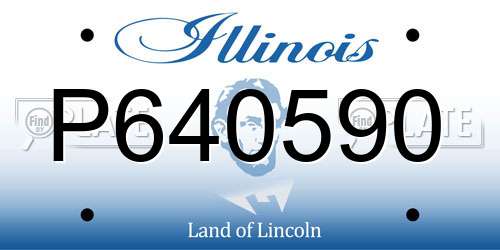 P640590 Illinois License Plate