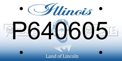 P640605 Illinois License Plate