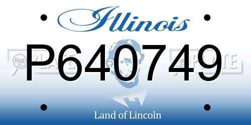 P640749 Illinois License Plate