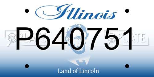 P640751 Illinois License Plate