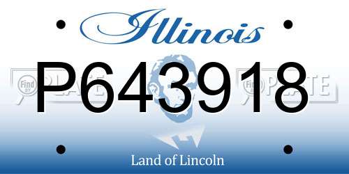 P643918 Illinois License Plate