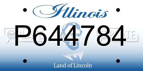 P644784 Illinois License Plate
