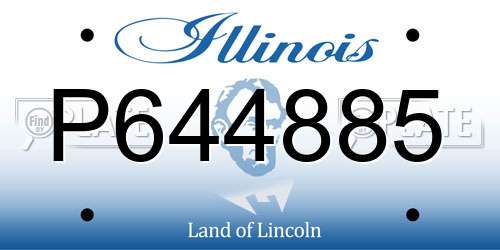 P644885 Illinois License Plate