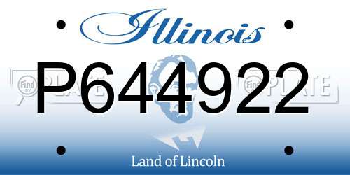 P644922 Illinois License Plate