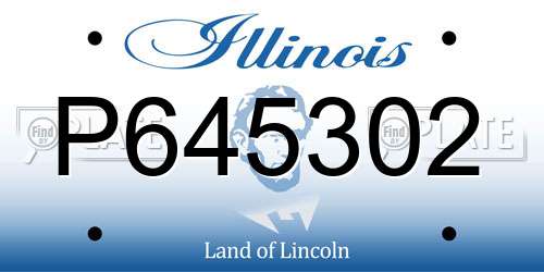 P645302 Illinois License Plate