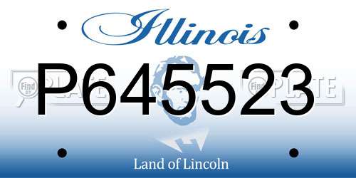 P645523 Illinois License Plate