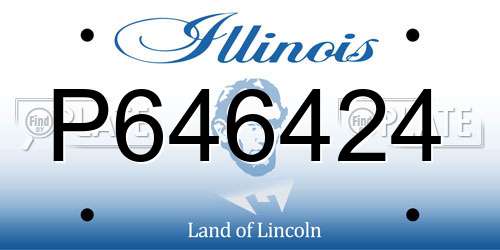 P646424 Illinois License Plate
