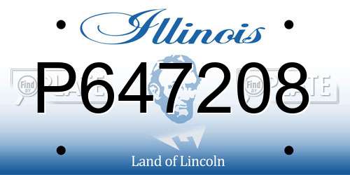 P647208 Illinois License Plate