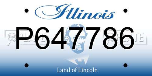 P647786 Illinois License Plate