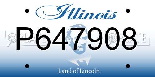 P647908 Illinois License Plate