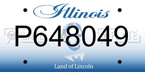 P648049 Illinois License Plate