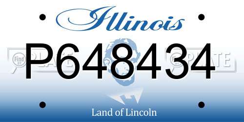 P648434 Illinois License Plate