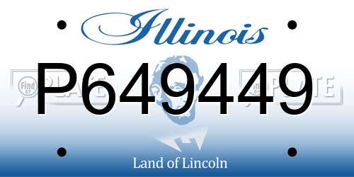 P649449 Illinois License Plate