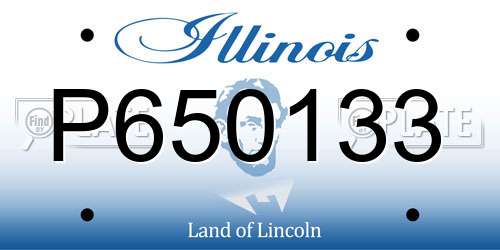 P650133 Illinois License Plate