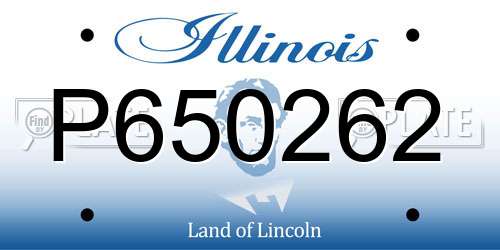 P650262 Illinois License Plate