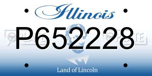 P652228 Illinois License Plate