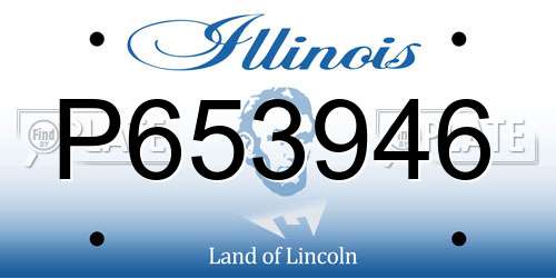 P653946 Illinois License Plate