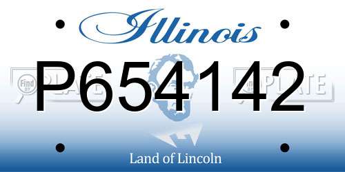 P654142 Illinois License Plate