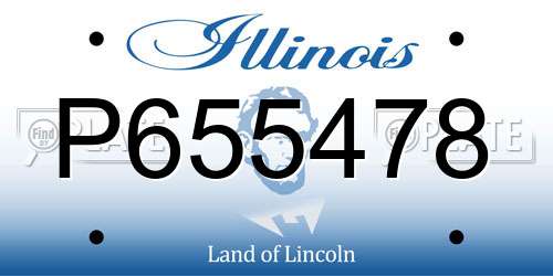P655478 Illinois License Plate
