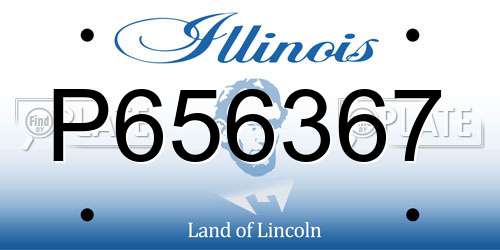 P656367 Illinois License Plate